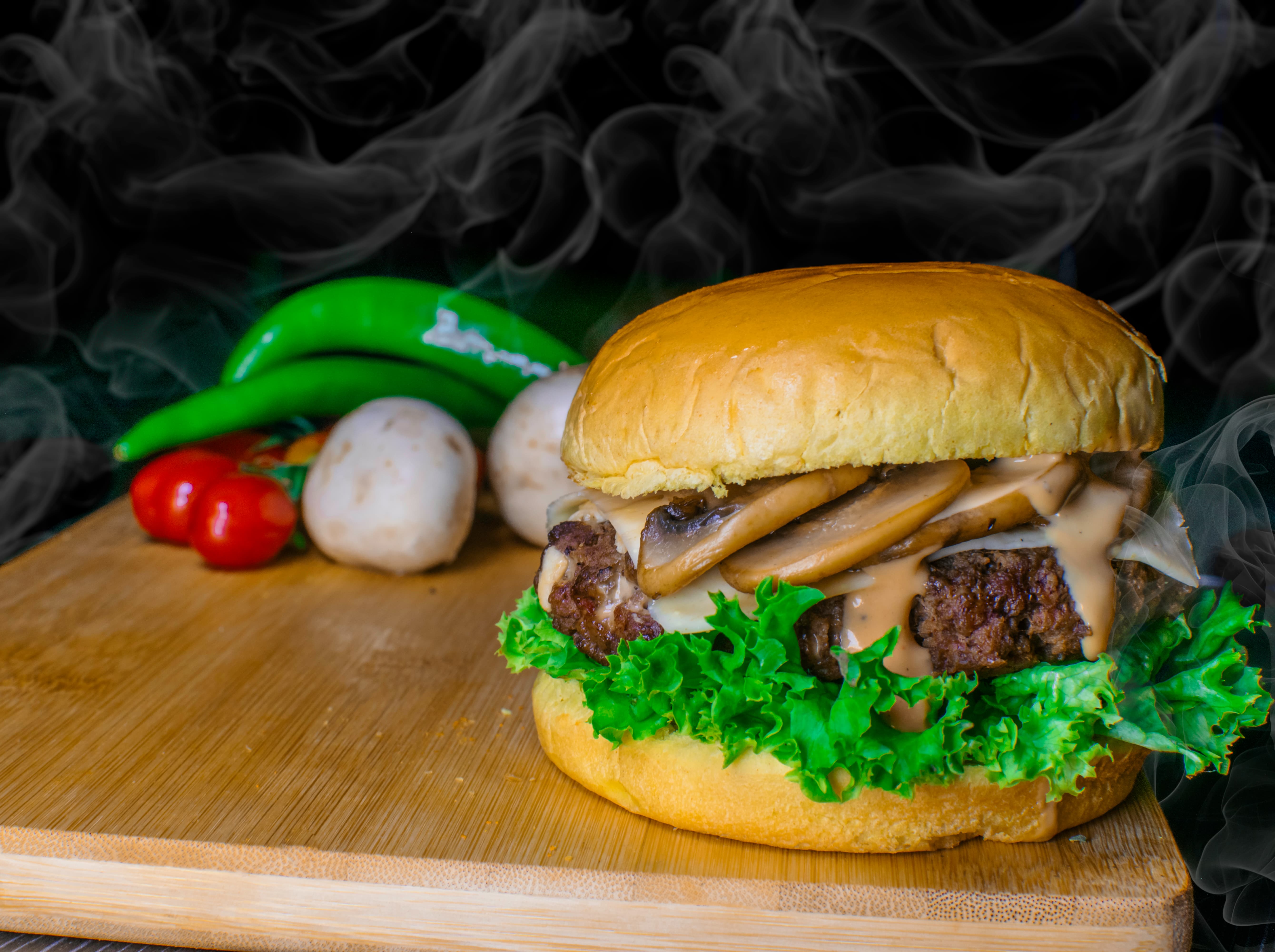 Mushroom Beef Burger
